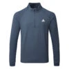 Adidas Statement 1/4 Zip Golf Sweater -FootJ Golf Club Shop Adidas AW22 Fleece Quarter Zip Pullover HT1322 SWADI313 Crew Navy Front
