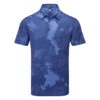 Adidas Flower Mesh Golf Polo Shirt -FootJ Golf Club Shop Adidas SS23 Flower Mesh Polo HS1128 SHADI716 S Blue Fusion Collegiate Navy Front