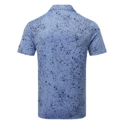 Adidas Jacquard Golf Polo Shirt -FootJ Golf Club Shop Adidas SS23 Jacquard Polo HS1116 SHADI719 S Blue Fusion Collegiate Navy Lucid Blue Back