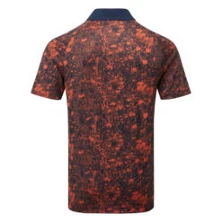 Adidas Mesh Print Golf Polo Shirt -FootJ Golf Club Shop Adidas SS23 Mesh Print Polo IB3803 SHADI709 S Collegiate Navy Red Back