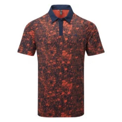 Adidas Mesh Print Golf Polo Shirt