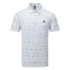 Adidas Stripe Zipper Golf Polo Shirt -FootJ Golf Club Shop Adidas SS23 Stripe Zipper Polo IC1346 SHADI722 S White Collegiate Navy Front