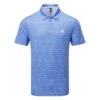 Adidas Stripe Zipper Golf Polo Shirt -FootJ Golf Club Shop Adidas SS23 Stripe Zipper Polo IC1348 SHADI724 S Blue Fusion White Front