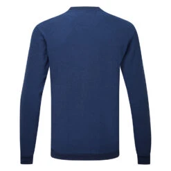 Adidas Core Crew Golf Sweater -FootJ Golf Club Shop Adidas AW22 Core Crew Pullover HT5907 SWADI328 Crew Navy Back