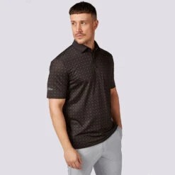 Oscar Jacobson Barton Golf Polo Shirt -FootJ Golf Club Shop Barton Polo OJTS0027 Code SHOSC179 Black Model 1
