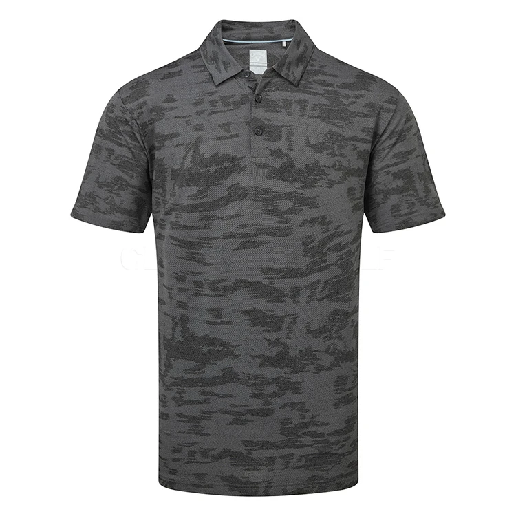 FootJ Golf Club Shop -FootJ Golf Club Shop Callaway AW22 Digital Camo Jacquard Polo Shirt CGKFC037 003 SHCAL235 XXL Black Heather Front