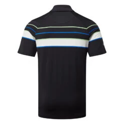 Callaway Resort Ventilated Shoulder Block Print Golf Polo Shirt -FootJ Golf Club Shop Callaway AW22 Resort Ventilated Shoulder Block Polo Shirt CGKSC0B0 002 SHCAL259 S Caviar Back