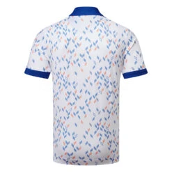 Callaway X-Series All Over Chev Print Golf Polo Shirt -FootJ Golf Club Shop Callaway AW22 X Series All Over Chev Print Polo Shirt CGKSC027 100 SHCAL257 S Bright White Back