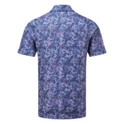 Callaway Geo Print Golf Polo Shirt -FootJ Golf Club Shop Callaway SS22 Geo Print Golf Polo Shirt Peacoat CGKSC0A2 410 SHCAL193 back