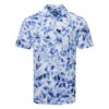 Callaway Tye Dye Leaf Golf Polo Shirt -FootJ Golf Club Shop Callaway SS22 Tye Dye Leaf Print Polo Bright White CGKSC0C0 100 SHCAL224 Front