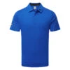 Callaway Stitched Colour Block Golf Polo Shirt -FootJ Golf Club Shop Callaway SS22 Swing Tech Solid Polo Shirt Magnetic Blue CGKSA0D7 496 SHCAL222 M Front
