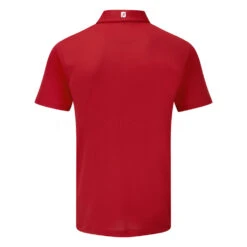 FootJoy Stretch Pique Solid Golf Polo Shirt -FootJ Golf Club Shop FOOTJOY PERF SS SHIRT ATH RED BACK