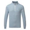 FootJoy ThermoSeries 1/2 Zip Golf Pullover 1 FootJoy ThermoSeries 1/2 Zip Golf Pullover -FootJ Golf Club Shop FootJoy AW22 Thermoseries Midlayer Sweater 88813 SWFOO161 L Grey Stone Front