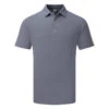 FootJoy Smooth Pique FJ Print Golf Polo Shirt -FootJ Golf Club Shop FootJoy SS21 Smooth Pique FJ Print Polo Shirt 90358 Code SHFOO162 M Slate Coral Front