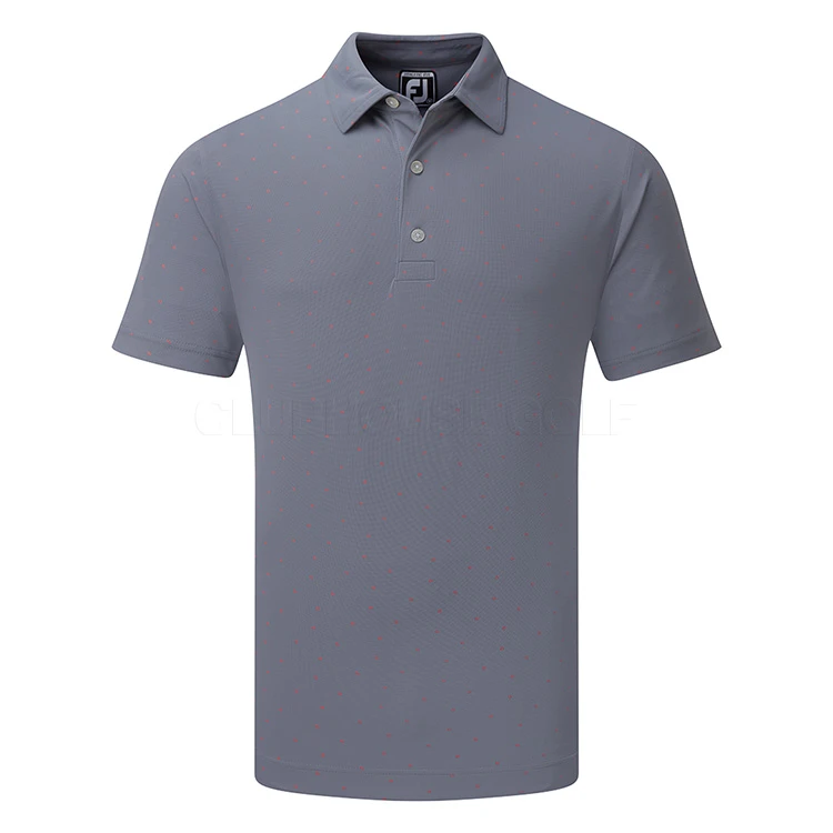 FootJoy Smooth Pique FJ Print Golf Polo Shirt 3 FootJoy Smooth Pique FJ Print Golf Polo Shirt