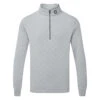 FootJoy Diamond Jacquard Chill-Out 1/4 Zip Golf Pullover -FootJ Golf Club Shop FootJoy SS22 Diamond Jacquard Chill Out 1 4 Zip Golf Sweater Grey Charcoal 88453 Front