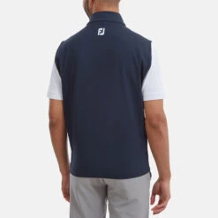 FootJoy Knit Full Zip Golf Vest -FootJ Golf Club Shop FootJoy SS22 Knit Full Zip Golf Vest Navy 88456 model 3