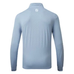 FootJoy Pin Dot Chill-Out Golf Pullover 7 FootJoy Pin Dot Chill-Out Golf Pullover -FootJ Golf Club Shop FootJoy SS22 Pin Dot Chill Out Sweater 88797 SWFOO157 Denim Bluestone Azure Back