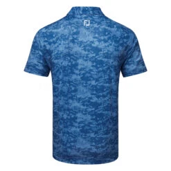 FootJoy Cloud Camo Lisle Golf Polo Shirt -FootJ Golf Club Shop FootJoy SS23 Cloud Camo Lisle Polo Shirt 80005 SHFOO239 S Twilight Back