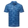 FootJoy Cloud Camo Lisle Golf Polo Shirt -FootJ Golf Club Shop FootJoy SS23 Cloud Camo Lisle Polo Shirt 80005 SHFOO239 S Twilight Front