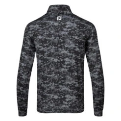 FootJoy Cloud Camo 1/2 Zip Golf Pullover -FootJ Golf Club Shop FootJoy SS23 Cloud Camo Print Midlayer 80110 SWFOO175 S Black Back