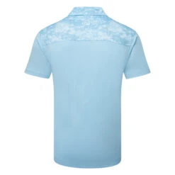 FootJoy Cloud Camo Trim Lisle Golf Polo Shirt -FootJ Golf Club Shop FootJoy SS23 Cloud Camo Trim Lisle Polo Shirt 80008 SHFOO227 S True Blue Back