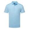 FootJoy Cloud Camo Trim Lisle Golf Polo Shirt -FootJ Golf Club Shop FootJoy SS23 Cloud Camo Trim Lisle Polo Shirt 80008 SHFOO227 S True Blue Front