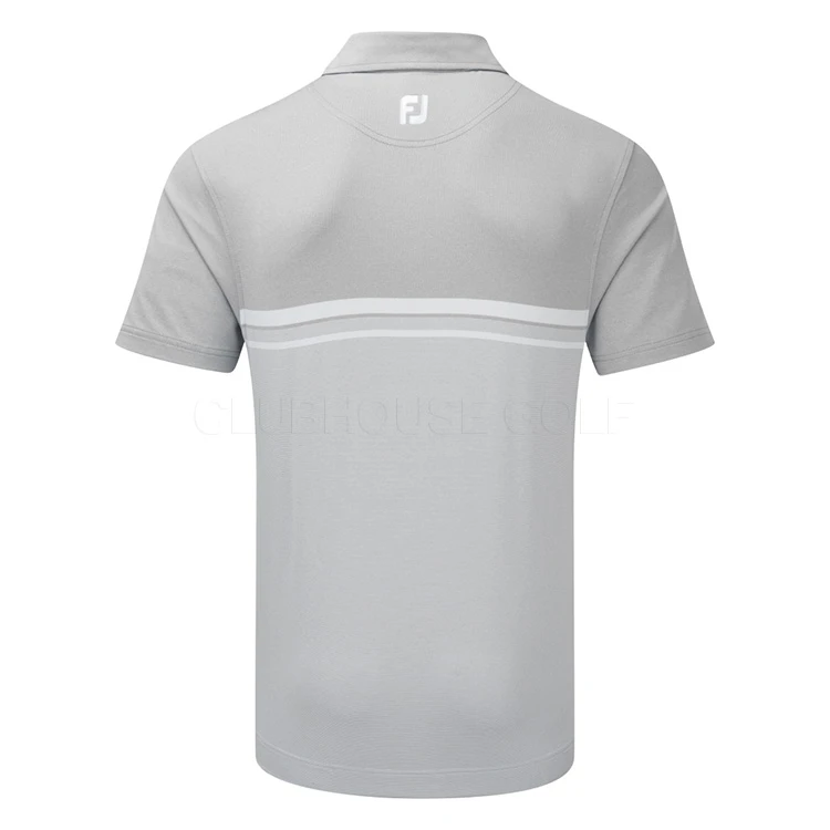 FootJoy Engineered Heather Striped Lisle Golf Polo Shirt - Image 3