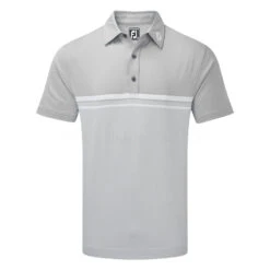 FootJoy Engineered Heather Striped Lisle Golf Polo Shirt