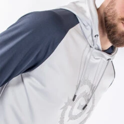 Galvin Green Devlin Insula Golf Hoodie 15 Galvin Green Devlin Insula Golf Hoodie -FootJ Golf Club Shop Galvin Green AW22 DEVLIN HOODED G134273 COOL GREY NAVY Model 2