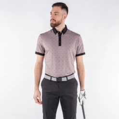 Galvin Green Marlow Golf Polo Shirt -FootJ Golf Club Shop Galvin Green AW22 Marlow Polo Shirt G136177 SHGAL569 L Sharkskin Black Model 1