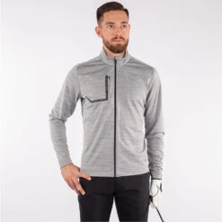 Galvin Green Dennis Insula Golf Jacket -FootJ Golf Club Shop Galvin Green SS22 Dennis Insula Full Zip Jacket G125170 Code SWGAL361 M Light Grey Model 1