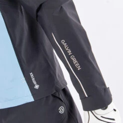 Galvin Green Albert Waterproof Golf Jacket -FootJ Golf Club Shop Galvin Green SS22 Albert Waterproof Jacket G130067 WJGAL430 Blue bell Black White Model 5