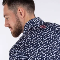 Galvin Green Mack Golf Polo Shirt 12 Galvin Green Mack Golf Polo Shirt -FootJ Golf Club Shop Galvin Green SS22 Mack Polo Shirt G126931 Code SHGAL543 M Navy White Model 2