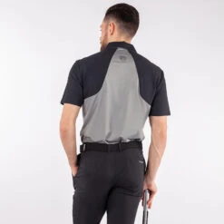 Galvin Green Massimo Golf Polo Shirt 13 Galvin Green Massimo Golf Polo Shirt -FootJ Golf Club Shop Galvin Green SS22 Massimo Polo Shirt G127307 Code SHGAL555 M Sharkskin Black Model 3