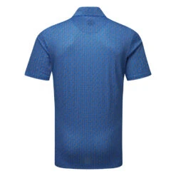 Galvin Green Mauro Golf Polo Shirt -FootJ Golf Club Shop Galvin Green SS23 Mauro Polo Shirt G136861 SHGAL597 S Blue White Back
