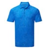 Galvin Green Maverick Golf Polo Shirt 1 Galvin Green Maverick Golf Polo Shirt -FootJ Golf Club Shop Galvin Green SS23 Maverick Polo Shirt G137261 SHGAL601 S Blue White Front