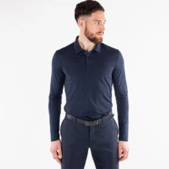 Galvin Green Marwin Golf Polo Shirt -FootJ Golf Club Shop Galvin Green AW21 Marwin LS Shirt G118133 Code SHGAL508 M Navy Model 1