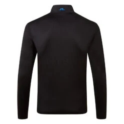 J.Lindeberg Bran 1/4 Zip Golf Sweater -FootJ Golf Club Shop J.Lindeberg SS22 Bran 1 4 Zip Golf Sweater GMJS06479 9999 SWLIN074 Black Back
