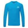 J.Lindeberg Gus Golf Sweater -FootJ Golf Club Shop J.Lindeberg SS22 Gus Sweater GMKW04726 O253 Code SWLIN075 M Blue Danube Front