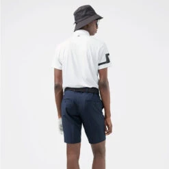 J.Lindeberg Heath Golf Polo Shirt -FootJ Golf Club Shop J.Lindeberg SS22 Heath Regular Fit Polo GMJT06335 0000 Code SHLIN062 M White Model 3