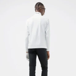 J.Lindeberg Luke 1/2 Zip Golf Sweater -FootJ Golf Club Shop J.Lindeberg SS22 Luke Half Zip Mid Layer GMJS06340 0000 Code SWLIN044 M White Black model 3