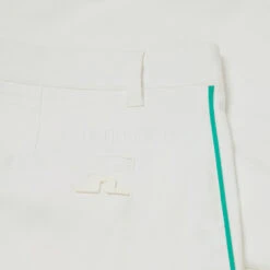 J.Lindeberg Rick Cuff Jogger Golf Trouser -FootJ Golf Club Shop J.Lindeberg SS22 Rick Golf Trouser White GMPA06302 0000 Code TRLIN026 34 W 32 Leg Detail