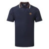 J.Lindeberg Glen Golf Polo Shirt -FootJ Golf Club Shop J.Lindeberg SS23 Glen Regular Fit Polo GMJT07614 6855 SHLIN182 JL NavyRusset Orange Front
