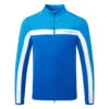 J.Lindeberg Jarvis Full Zip Golf Jacket -FootJ Golf Club Shop J.Lindeberg SS23 Jarvis Mid Layer AMJS07968 O175 SWLIN101 Brilliant Blue Front