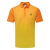 J.Lindeberg Lowell Golf Polo Shirt -FootJ Golf Club Shop J.Lindeberg SS23 Lowell Slim Fit Polo GMJT07524 I068 SHLIN192 Russet OrangeBlazing Yellow Front