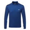 J.Lindeberg Emanuel 1/4 Zip Golf Sweater 1 J.Lindeberg Emanuel 1/4 Zip Golf Sweater -FootJ Golf Club Shop J.Lindeberg Emanuel 1 4 Zip Golf Sweater Navy Peony Hibiscus Blue White GMJS07416 0337 SWLIN087 Front