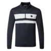 J.Lindeberg Bran 1/2 Zip Golf Sweater 2 J.Lindeberg Bran 1/2 Zip Golf Sweater -FootJ Golf Club Shop J.Lindeberg GMJS08145 6855 M Bran Mid Layer UK SMU JL Navy SWLIN090 Front