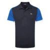 J.Lindeberg Roy Golf Polo Shirt 2 J.Lindeberg Roy Golf Polo Shirt -FootJ Golf Club Shop J.Lindeberg Roy Slim Fit GMJT06852 0346 Nautical Blue Front