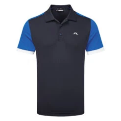 J.Lindeberg Roy Golf Polo Shirt -FootJ Golf Club Shop J.Lindeberg Roy Slim Fit GMJT06852 0346 Nautical Blue Front 2